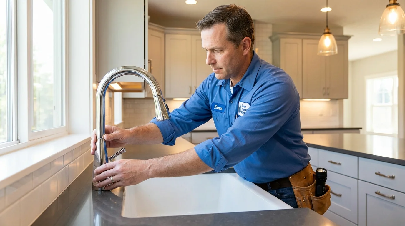 Kitchen faucet installation by Johns Plumbing LLC in Buffalo